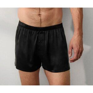 Lunya Lahgo Washable Silk Black Boxers in Black Size Small